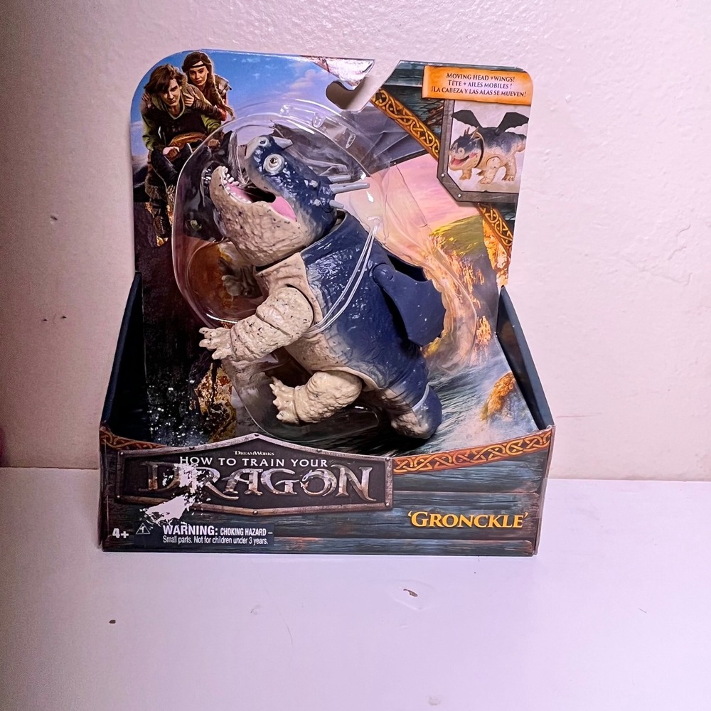 Spin Master How to Train Your Dragon Gronckle Action Figure Blue Moving Wings